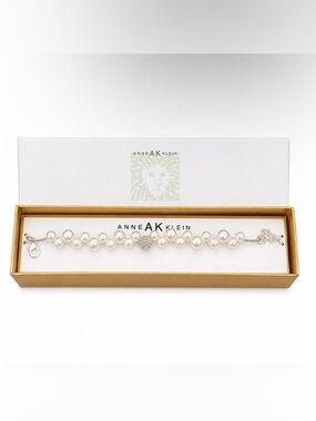 Anne Klein Pearl Bracelet w/Silver Clasp - NIB